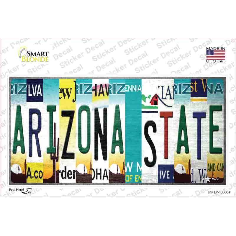 LP-13305s-M Arizona State Strip Art Novelty Sticker Decal - Medium