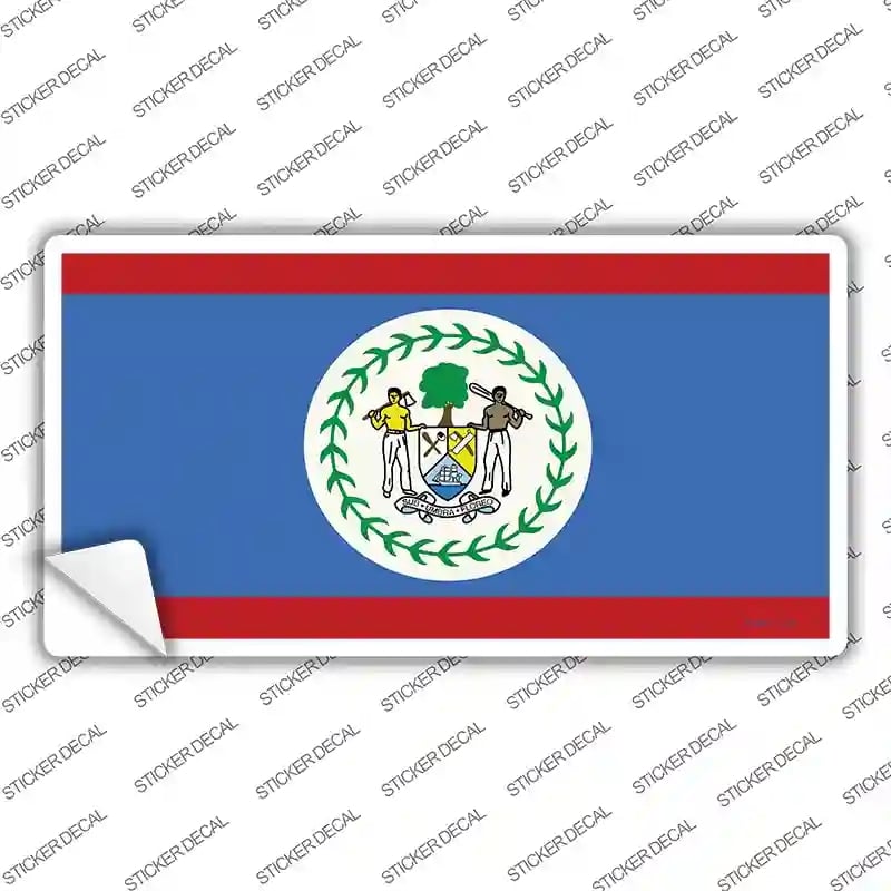 LP-2153s-S Belize Flag Novelty Sticker Decal - Small
