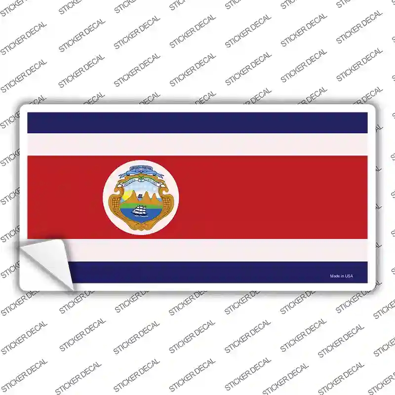 LP-2155s-S Costa Rica Flag Novelty Sticker Decal - Small