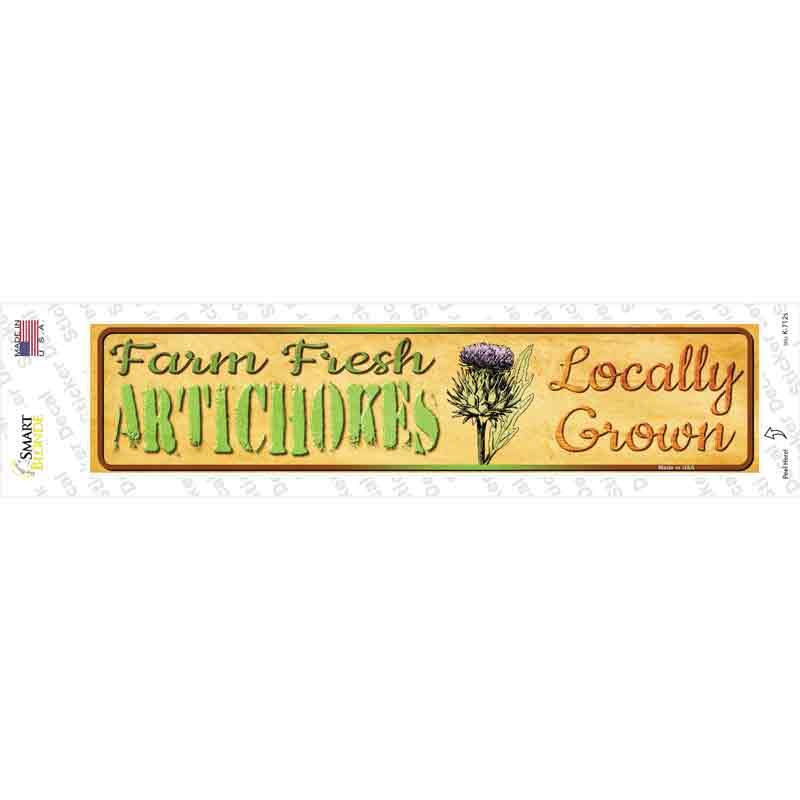 K-712s-M Farm Fresh Artichokes Novelty Narrow Sticker Decal - Medium