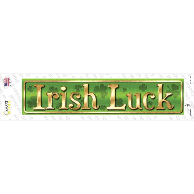 K-720s-M Irish Luck Novelty Narrow Sticker Decal - Medium