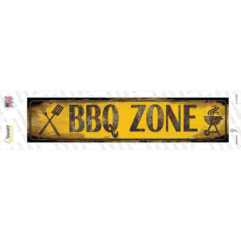K-728s-M BBQ Zone Novelty Narrow Sticker Decal - Medium