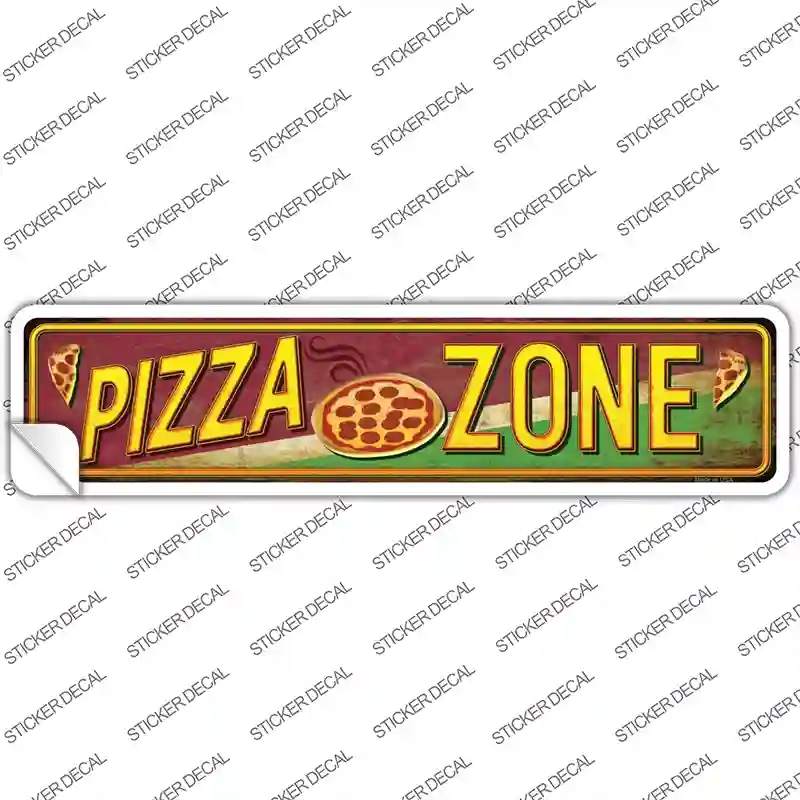 K-733s-XL Pizza Zone Novelty Narrow Sticker Decal - Extra Large