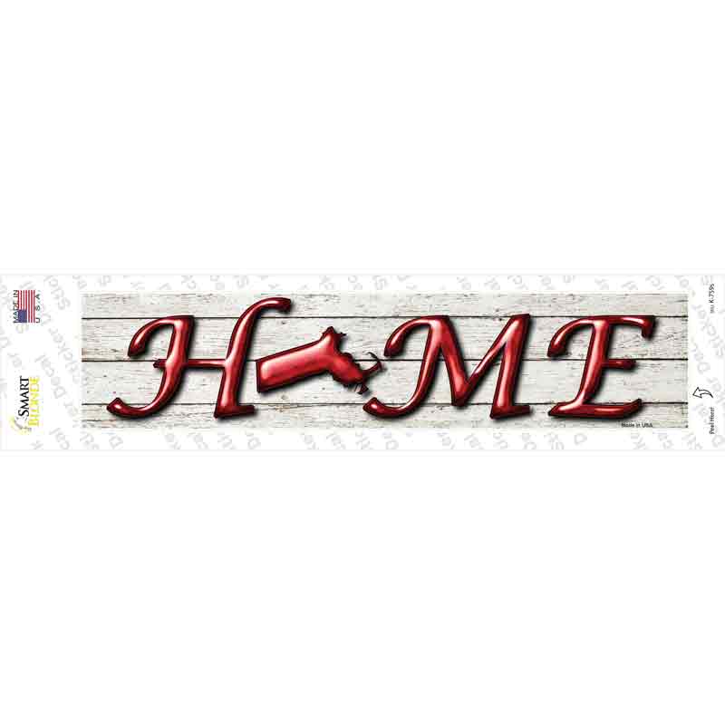 K-759s-M Massachusetts Home Outline Novelty Narrow Sticker Decal - Medium