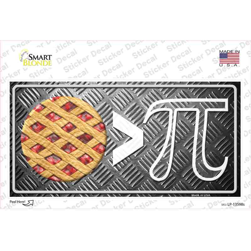 LP-13598s-M Pie Greater Than Pi Novelty Sticker Decal - Medium