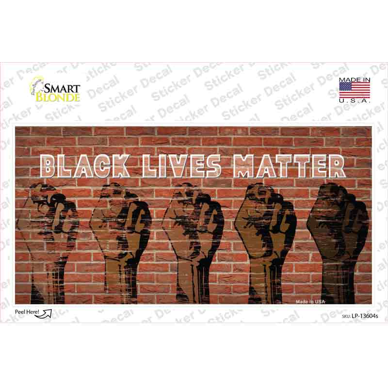 LP-13604s-M Black Lives Matter Fists Novelty Sticker Decal - Medium