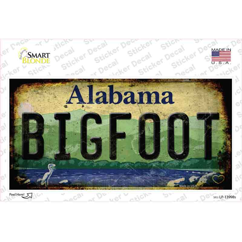 LP-13998s-M Bigfoot Alabama Novelty Sticker Decal - Medium