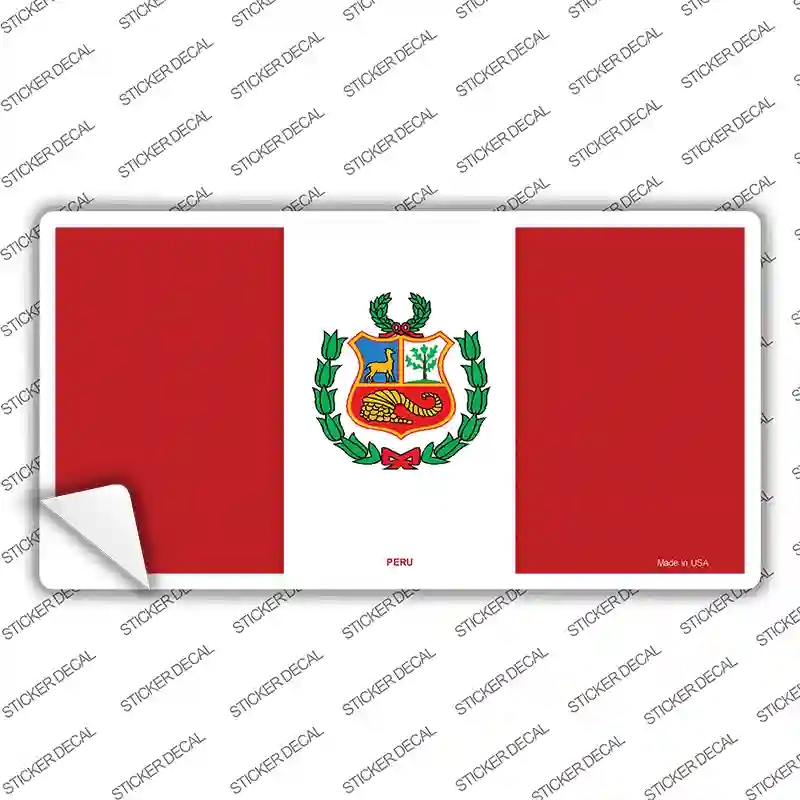 LP-1399s-XL Peru Flag Novelty Sticker Decal - Extra Large