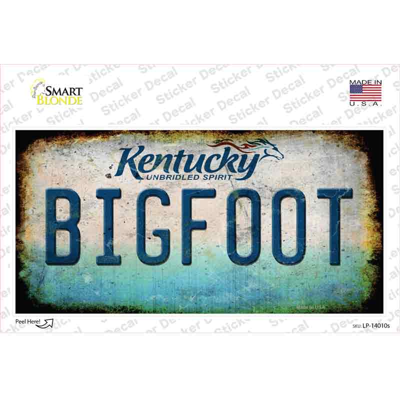 LP-14010s-M Bigfoot Kentucky Novelty Sticker Decal - Medium