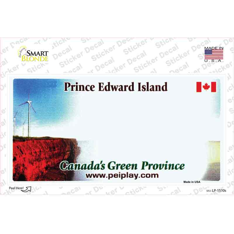 LP-1510s-M Prince Edward Island Novelty Sticker Decal - Medium