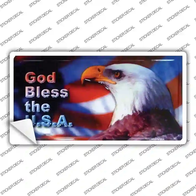 LP-151s-L God Bless USA Eagle Novelty Sticker Decal - Large