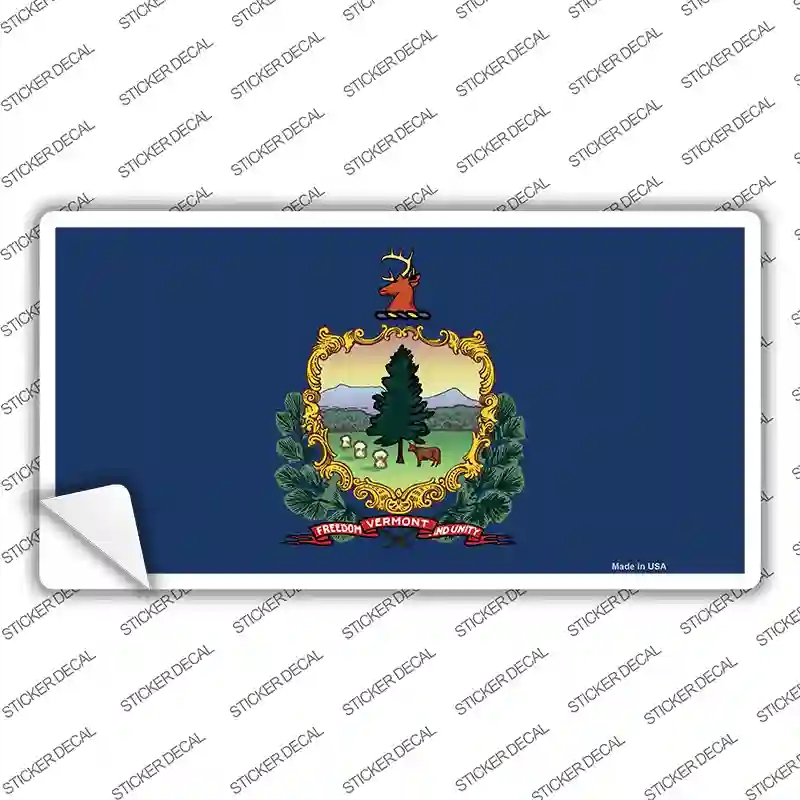 LP-3604s-L Vermont State Flag Novelty Sticker Decal - Large