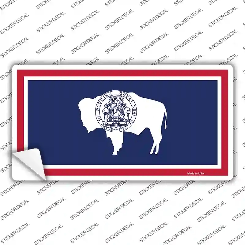 LP-3609s-L Wyoming State Flag Novelty Sticker Decal - Large