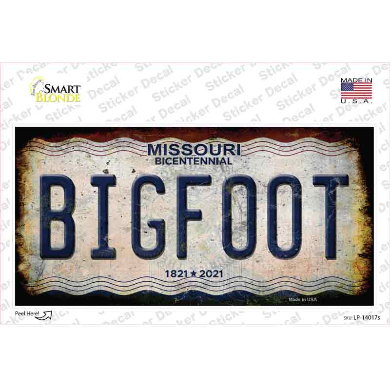 LP-14017s-M Bigfoot Missouri Novelty Sticker Decal - Medium