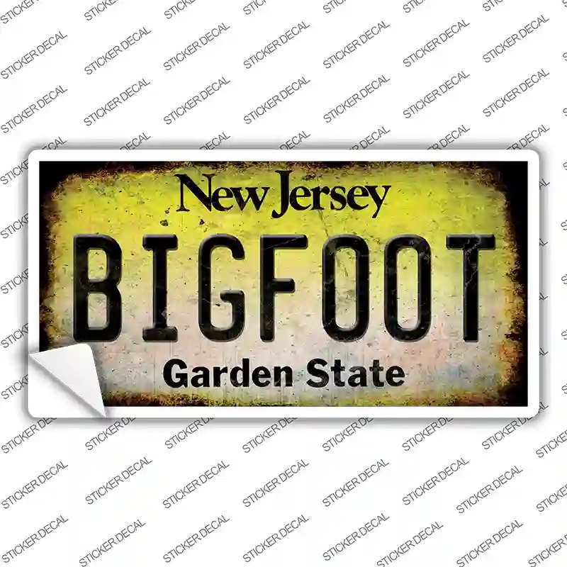 LP-14021s-L Bigfoot   Jersey Novelty Sticker Decal - Large