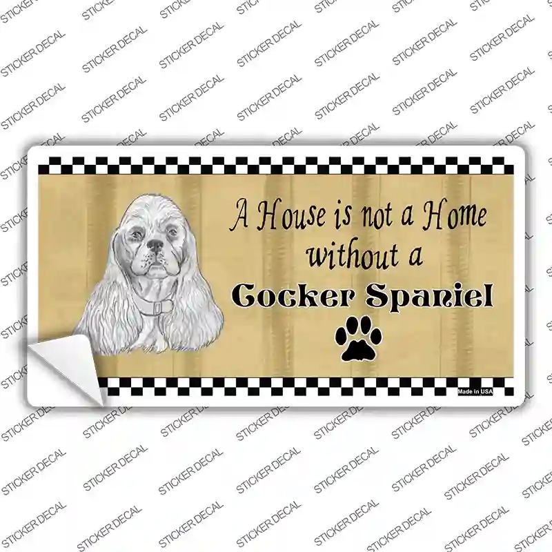 LP-1700s-S Pencil Sketch Cocker Spaniel Novelty Sticker Decal - Small