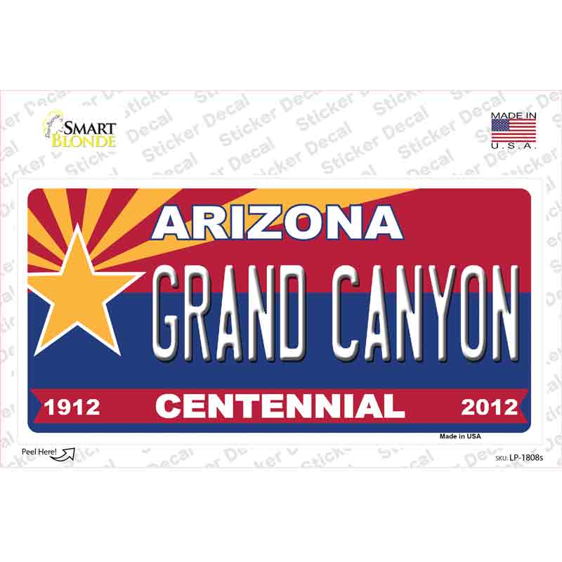 LP-1808s-M Arizona Centennial Grand Canyon Novelty Sticker Decal - Medium