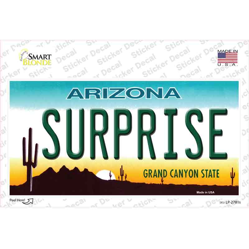 LP-2781s-M Surprise Arizona Novelty Sticker Decal - Medium