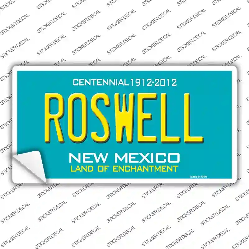 LP-2788s-L Roswell   Mexico Teal Novelty Sticker Decal - Large