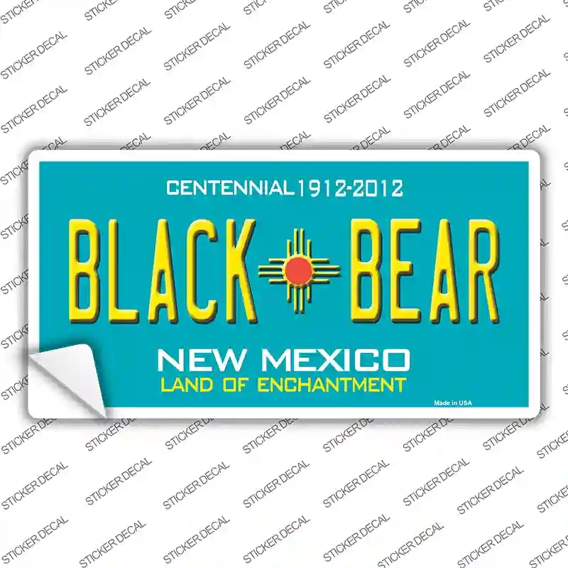LP-2799s-S Black Bear   Mexico Teal Novelty Sticker Decal - Small