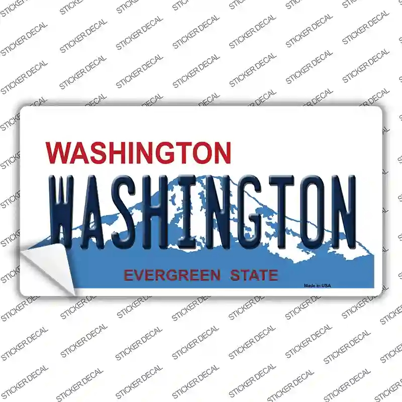 LP-1476s-S Washington State Background Novelty Sticker Decal - Small