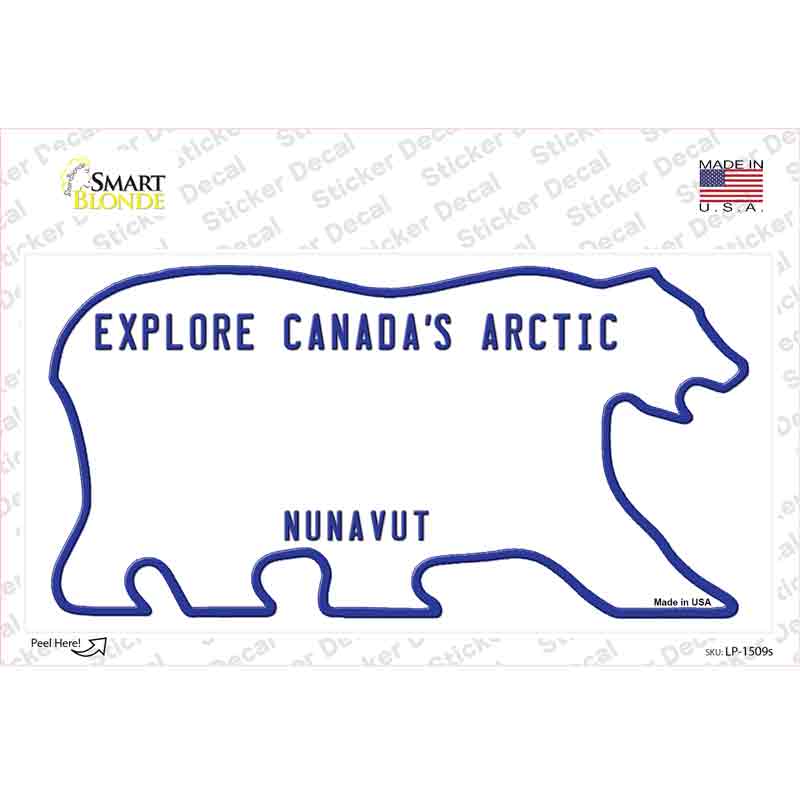 LP-1509s-M Nunavut Novelty Sticker Decal - Medium