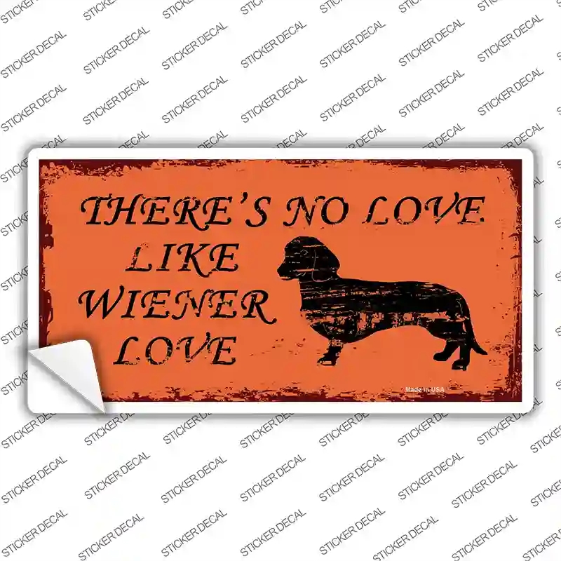 LP-11687s-XL Wiener Love Novelty Sticker Decal - Extra Large