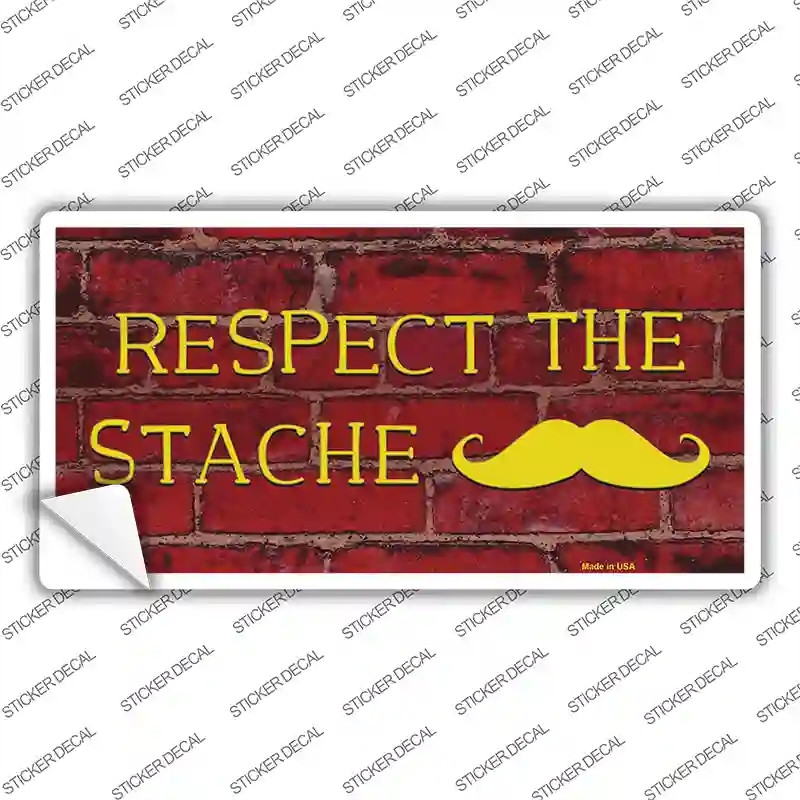 LP-11790s-S Respect the Stache Novelty Sticker Decal - Small