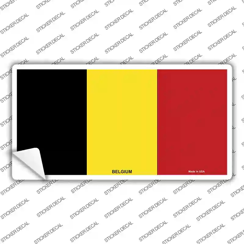 LP-3971s-XL Belgium Flag Novelty Sticker Decal - Extra Large