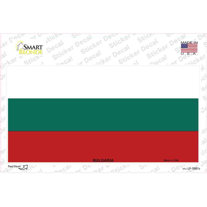 LP-3981s-M Bulgaria Flag Novelty Sticker Decal - Medium