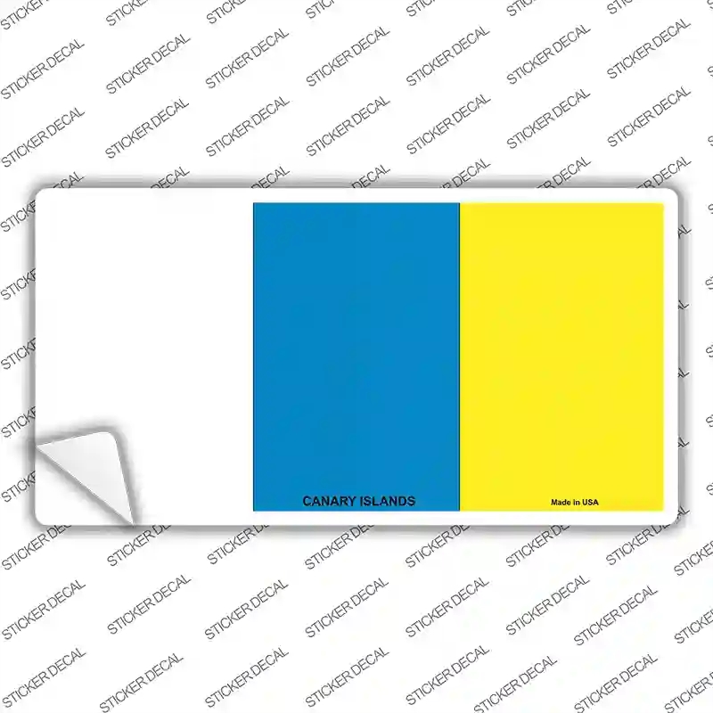 LP-3986s-XL Canary Islands Flag Novelty Sticker Decal - Extra Large