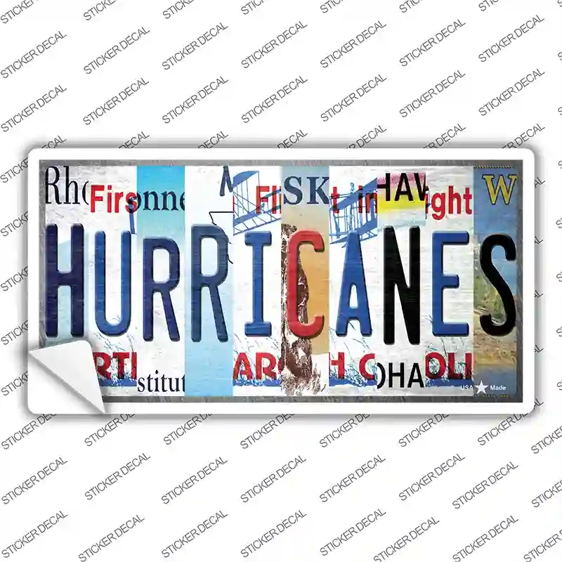 LP-13243s-S Hurricanes Strip Art Novelty Sticker Decal - Small