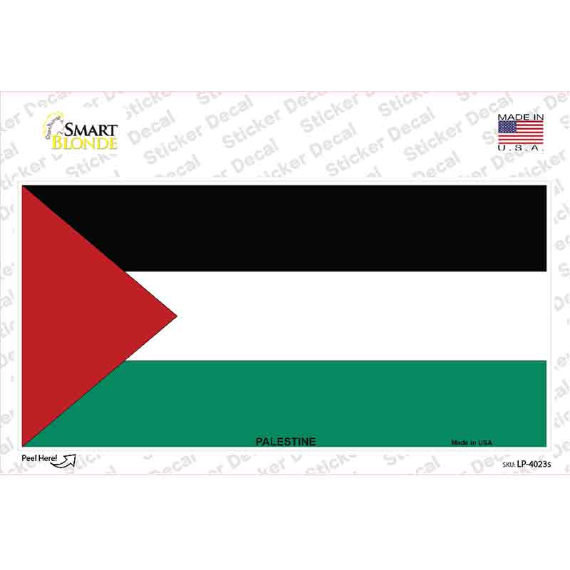 LP-4023s-M Palestine Flag Novelty Sticker Decal - Medium