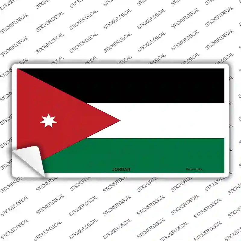 LP-4039s-L Jordan Flag Novelty Sticker Decal - Large