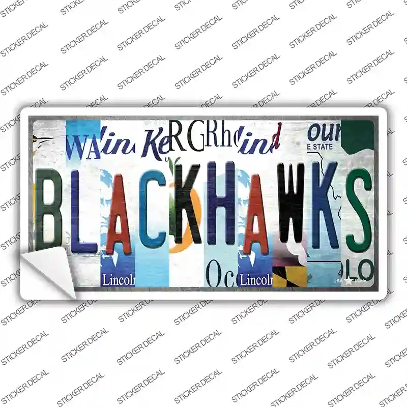 LP-13258s-S Blackhawks Strip Art Novelty Sticker Decal - Small