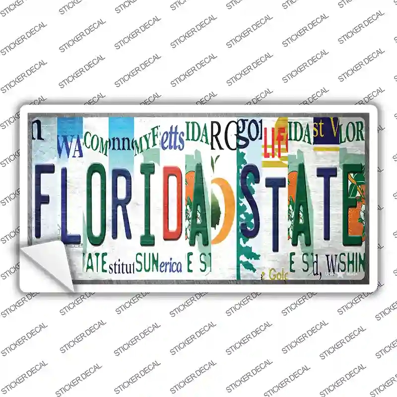 LP-13277s-L Florida State Strip Art Novelty Sticker Decal - Large