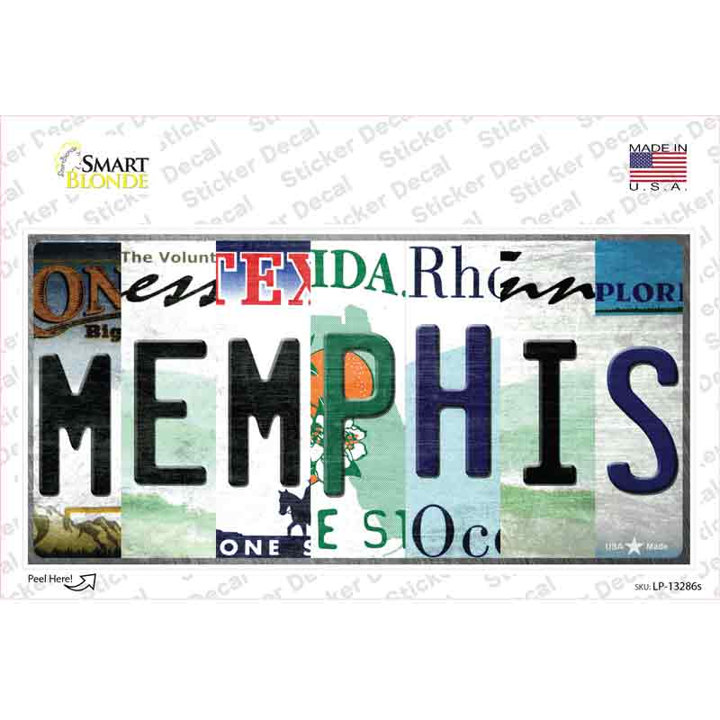 LP-13286s-M Memphis Strip Art Novelty Sticker Decal - Medium