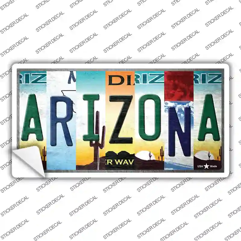 LP-13306s-S Arizona Strip Art Novelty Sticker Decal - Small