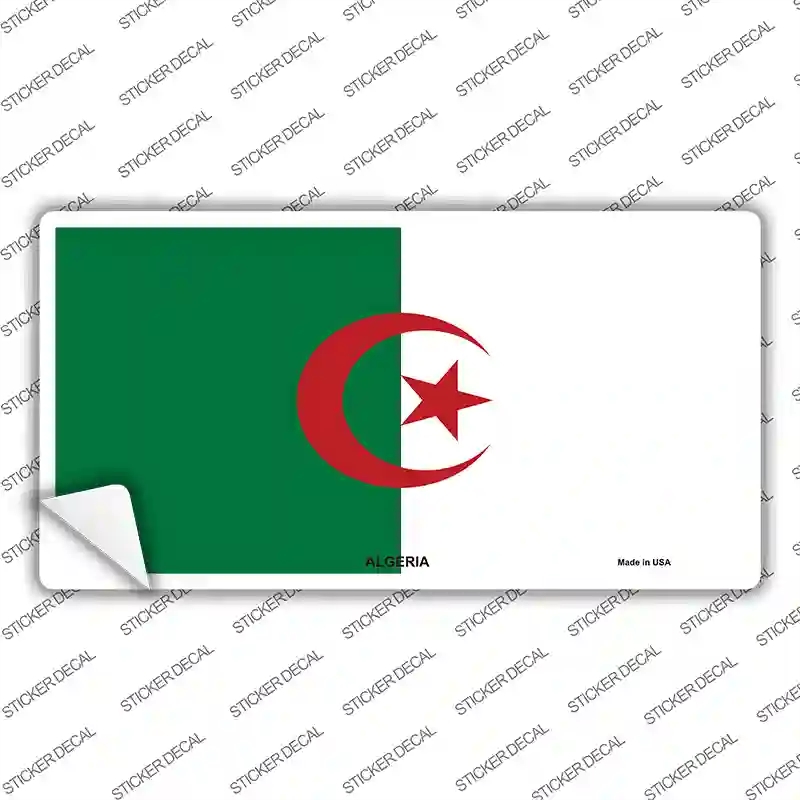 LP-3955s-S Algeria Flag Novelty Sticker Decal - Small