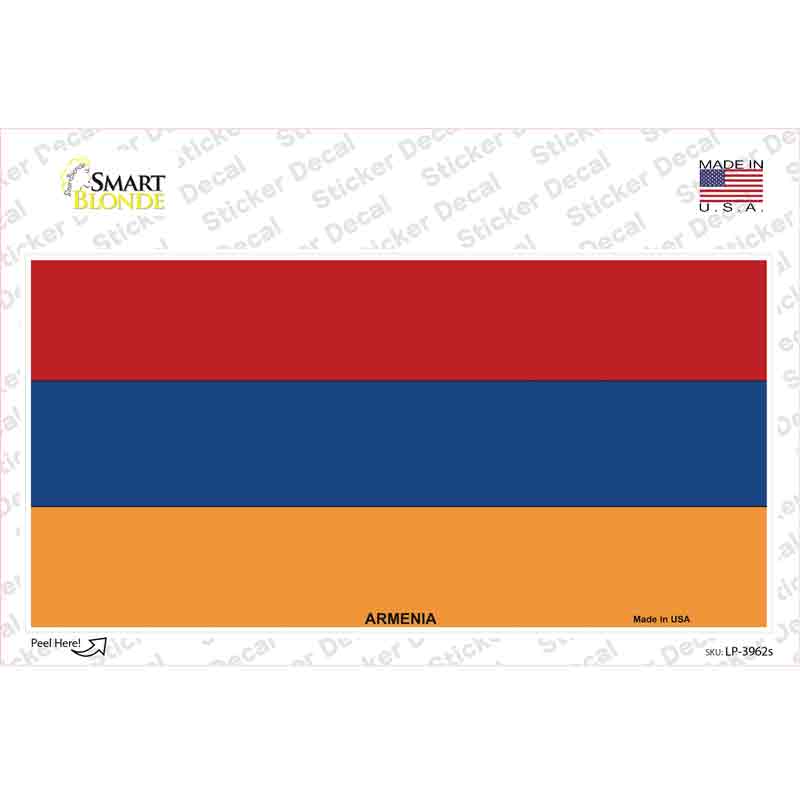 LP-3962s-M Armenia Flag Novelty Sticker Decal - Medium
