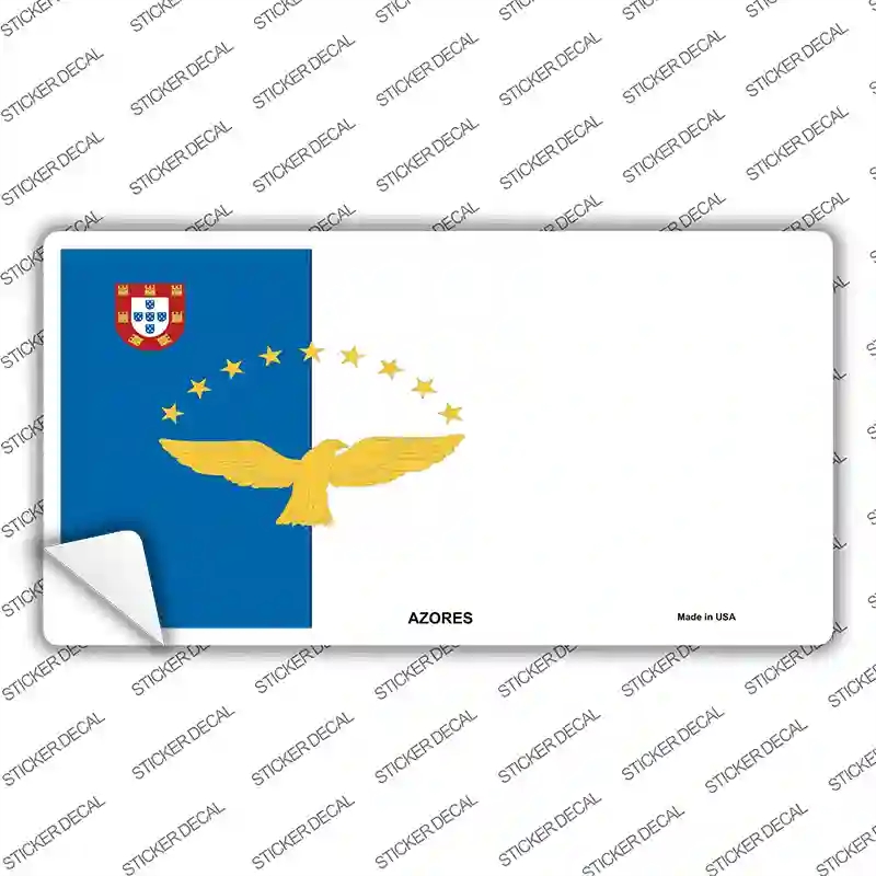 LP-3967s-S Azores Flag Novelty Sticker Decal - Small