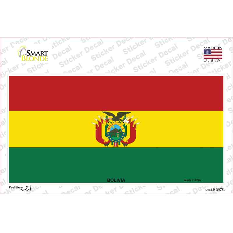 LP-3975s-M Bolivia Flag Novelty Sticker Decal - Medium