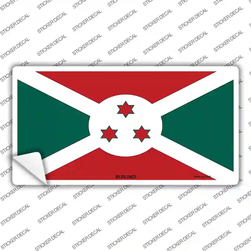 LP-3983s-S Burundi Flag Novelty Sticker Decal - Small