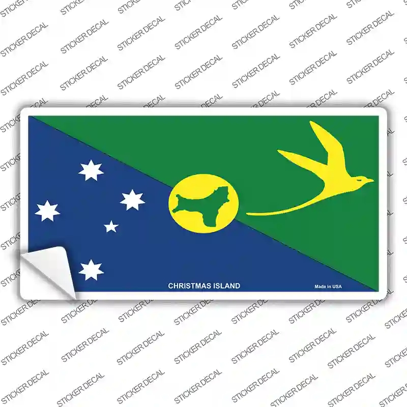 LP-3992s-S Christmas Island Flag Novelty Sticker Decal - Small
