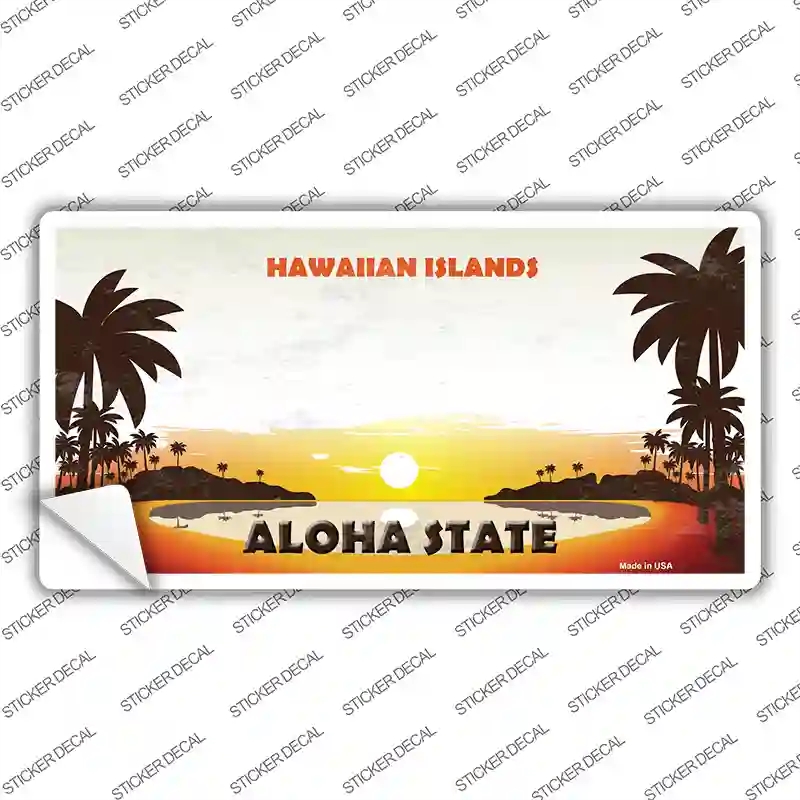 LP-7835s-S Hawaiian Islands Hawaii Blank State Novelty Sticker Decal - Small