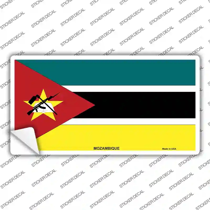LP-4102s-S Mozambique Flag Novelty Sticker Decal - Small