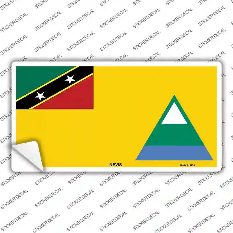LP-4110s-XL Nevis Flag Novelty Sticker Decal - Extra Large