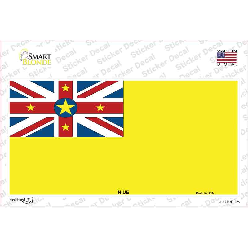 LP-4112s-M Nive Flag Novelty Sticker Decal - Medium