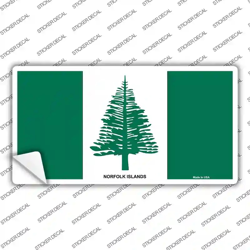 LP-4113s-XL Norfolk Islands Flag Novelty Sticker Decal - Extra Large