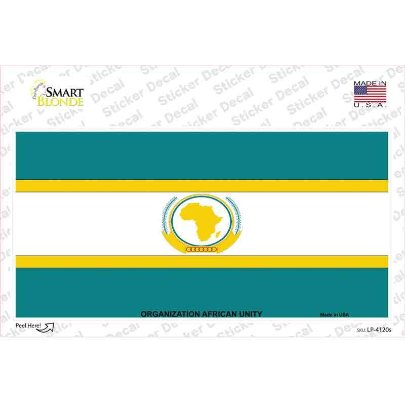 LP-4120s-M Organization African Unity Flag Novelty Sticker Decal - Medium